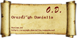 Országh Daniella névjegykártya